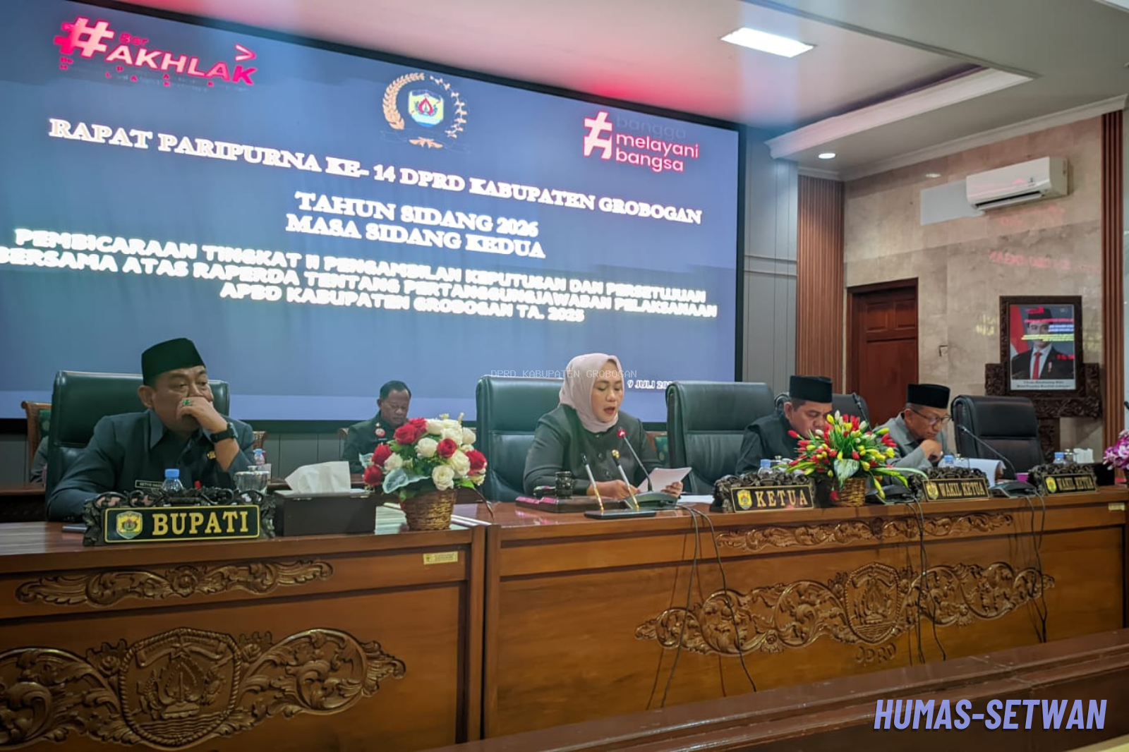 DPRD dan Bupati Grobogan Sepakati Raperda Pertanggungjawaban Pelaksanaan APBD TA 2025